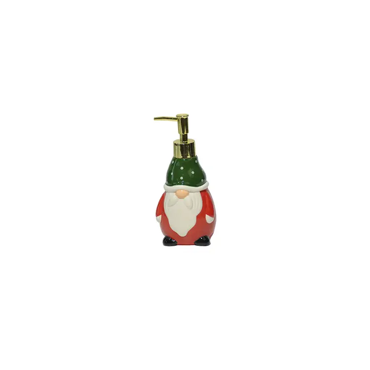Festive Ceramic Lotion Dispenser - Christmas Tree & Snowflake Design | Handcr...