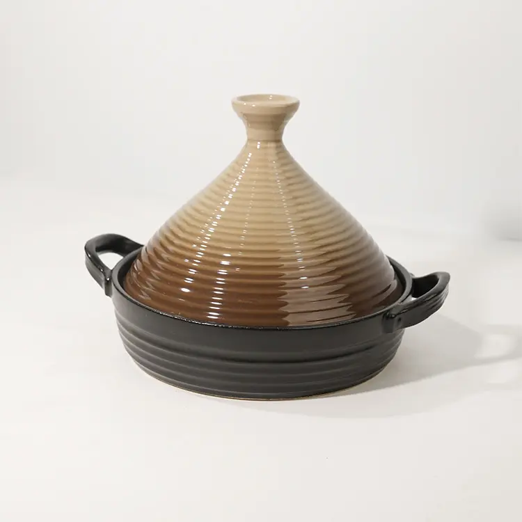 Manufacturer Direct Wholesale Hige Temperature Ceramic Taji Cooking Pot Heat - Resistant Clay Cookware Casserole with Lid for Kitchen (3).jpg