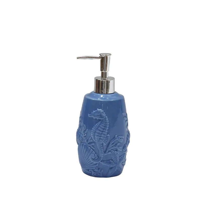 Coastal Seahorse - Embossed Dolomite Lotion Dispenser