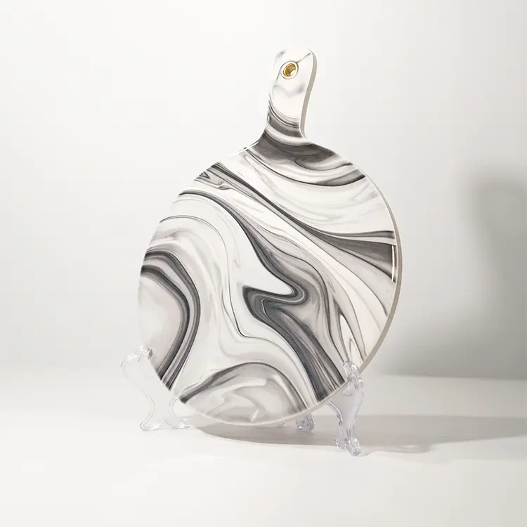 Beautiful  Ceramic Cutting Board with Marble Design Food Serving Board with Handle Serving Trays for Kitchen (8).jpg