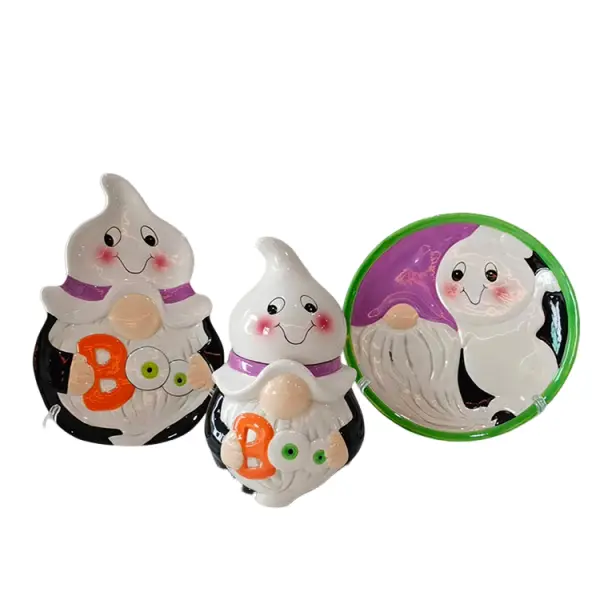 Halloween BOO Gnome Dolomite Decor Set - 3 Piece