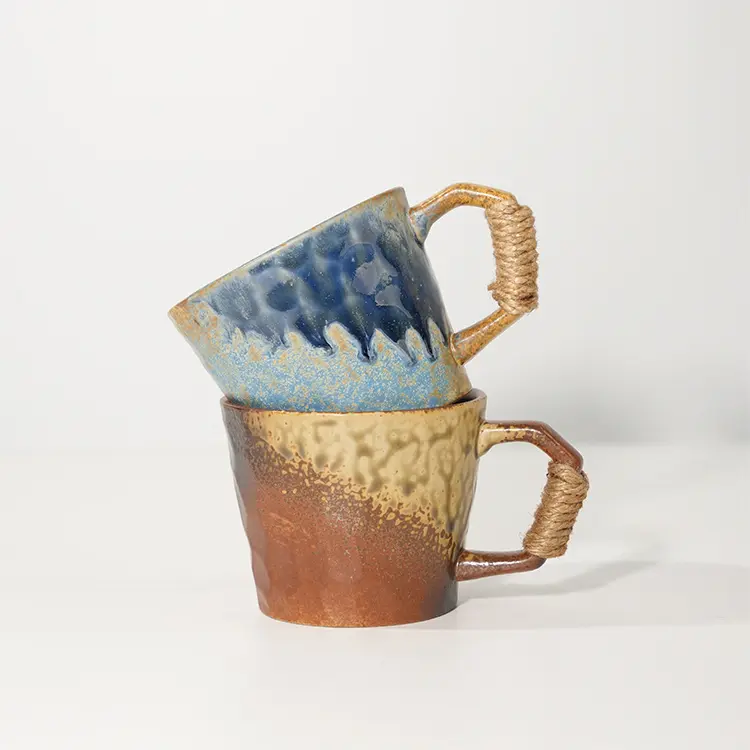 Wholesale Coffee Cups Creative Tea Japanese Coarse Pottery Clay Ceramic Retro Cup Mug Home Cross-border Gifts  (5).jpg
