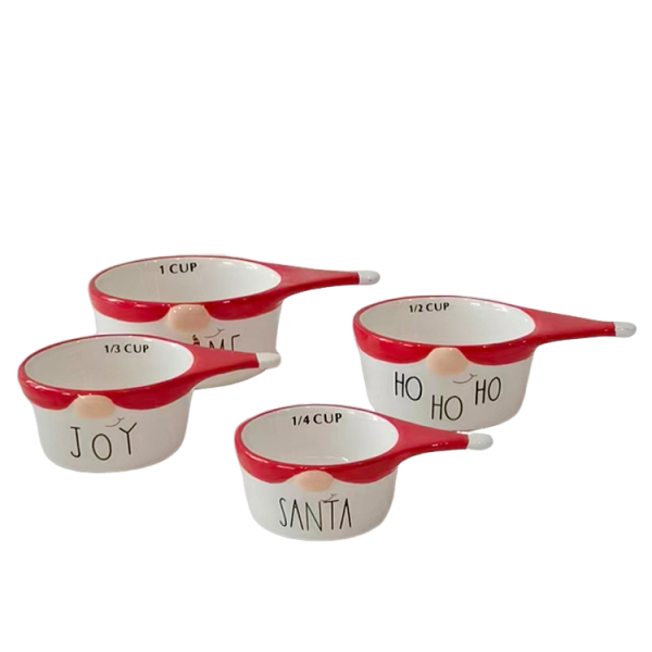 Christmas Gnome - Themed Dolomite Measuring Cups & Bowl Set