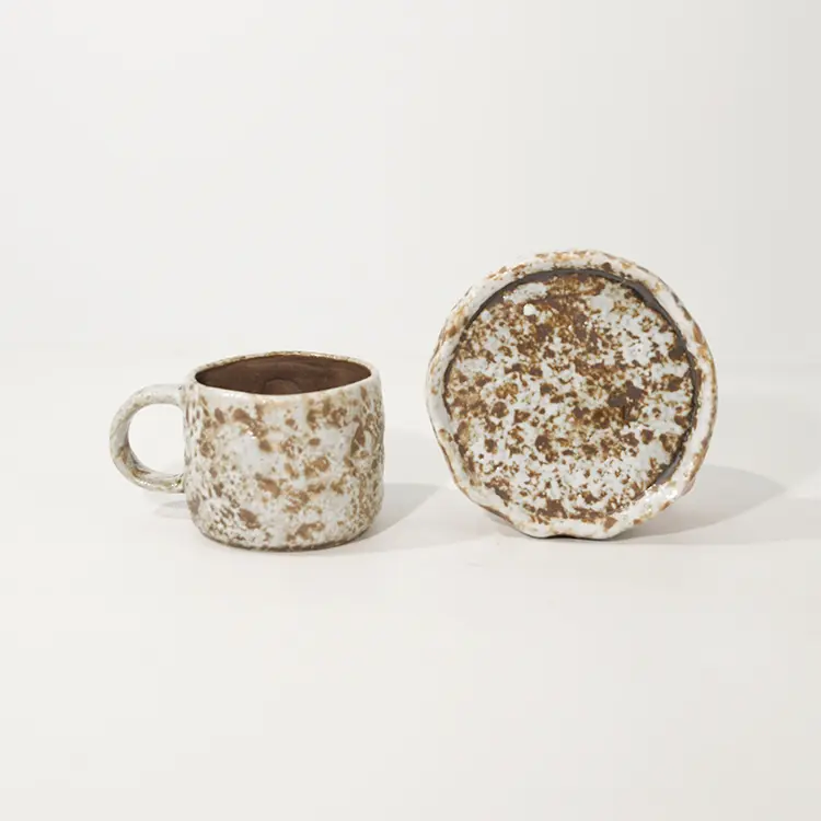 Creative Stoneware Coffee Cup with Saucer for Latte Cappuccino Tea (3).jpg