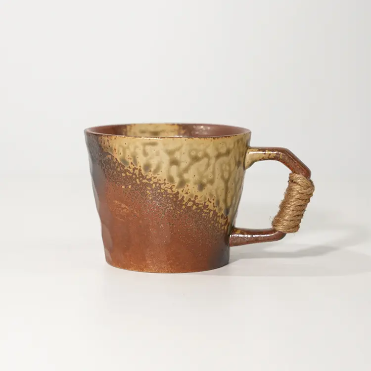 Wholesale Coffee Cups Creative Tea Japanese Coarse Pottery Clay Ceramic Retro Cup Mug Home Cross-border Gifts  (4).jpg