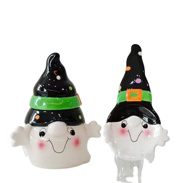 Halloween Witch Hat Gnome Dolomite Decor Set