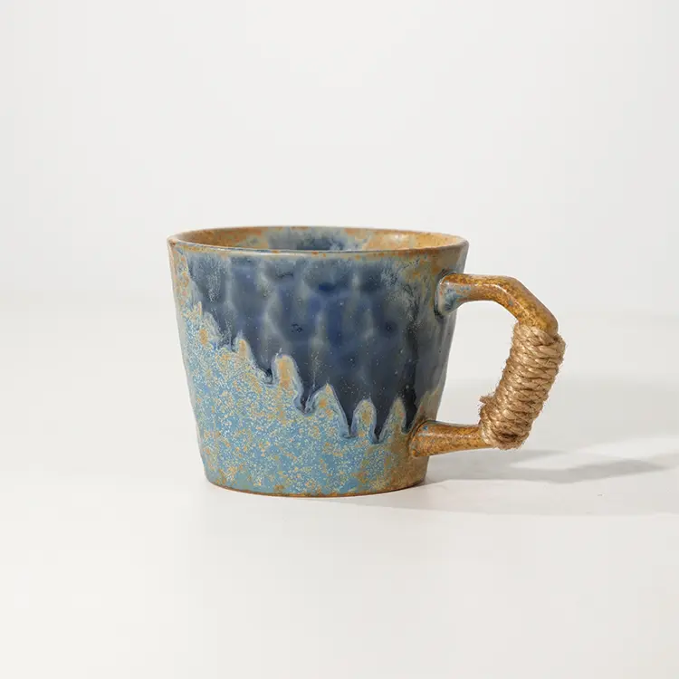 Wholesale Coffee Cups Creative Tea Japanese Coarse Pottery Clay Ceramic Retro Cup Mug Home Cross-border Gifts  (2).jpg